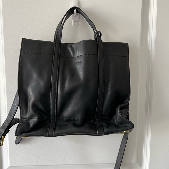 Fossil Black Carmen Shopper - Picture 2 of 3